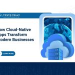 Infographic titled “How Cloud-Native Apps Transform Modern Businesses” from MarQi Cloud, the open source hybrid cloud provider in Alpharetta, Georgia.