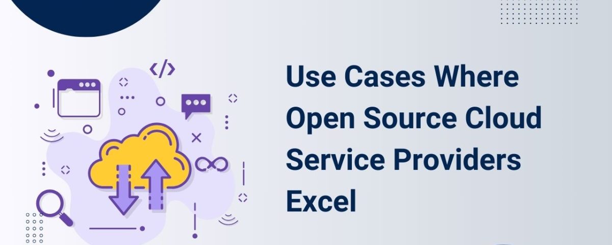 Infographic titled “Use Cases Where Open Source Cloud Service Providers Excel” from MarQi Cloud, the open source hybrid cloud provider in Alpharetta, Georgia.