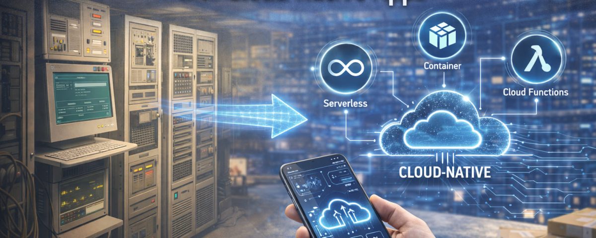 Infographic titled “How Enterprises Modernize Legacy Systems with Cloud Native Apps” from MarQi Cloud, the open source hybrid cloud provider in Alpharetta, Georgia.