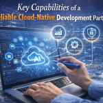 Infographic titled “Key Capabilities of a Reliable Cloud-Native Development Partner” from MarQi Cloud, the open source hybrid cloud provider in Alpharetta, Georgia.