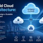 Infographic titled “Hybrid Cloud Architecture How to Design a Scalable and Resilient Infrastructure” from MarQi Cloud, the open source hybrid cloud provider in Alpharetta, Georgia.
